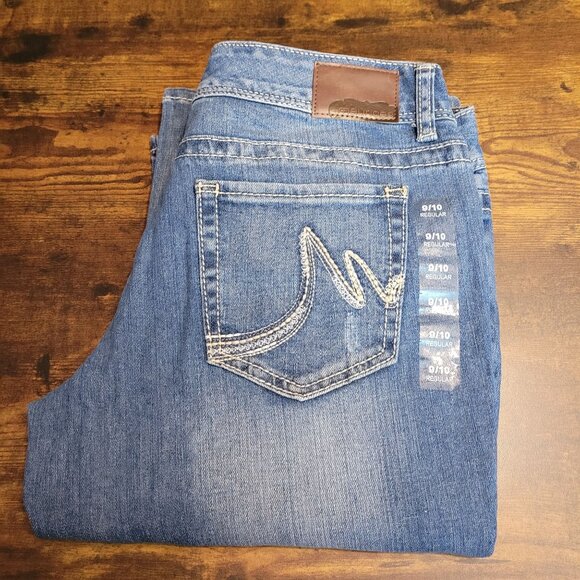 Maurices Jeans Size 10 R Low Rise Bootcut Thick Stitch Medium Light Wash NWOT - Picture 3 of 10